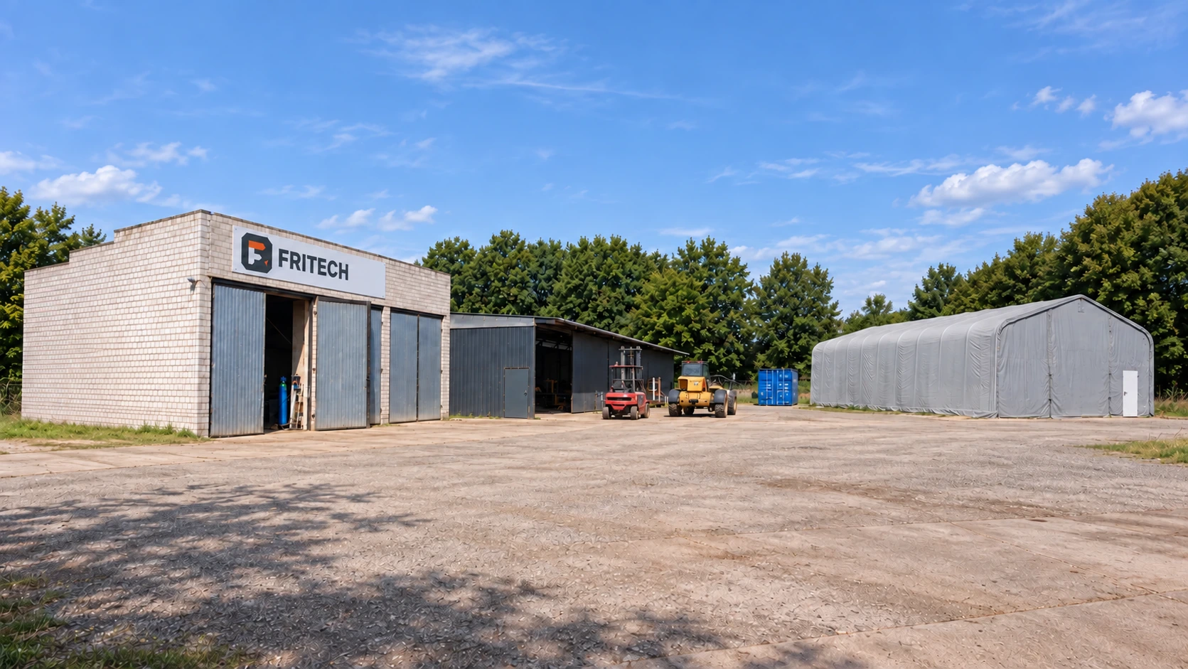 Zakład Fritech — hale, plac i namiot magazynowy
